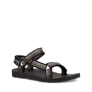 Teva Women’s Size 11 Original Universal Maressa Black Frayed Edge Strappy Sandal